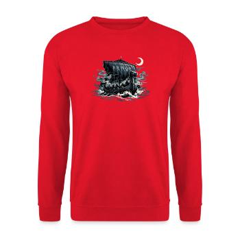 Nachtviking Drachenboot - Unisex Pullover - Rot - Vorne - Alina (178cm) & Michal (187cm)
