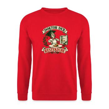 Doktor Resteküche - Unisex Pullover - Rot - Vorne - Alina (178cm) & Michal (187cm)