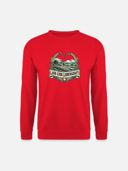 Land Liebe Leidenschaft Landschaft - Unisex Pullover - Rot