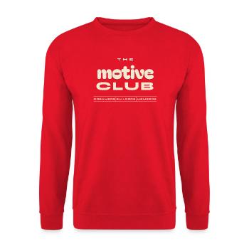 Der Motivverein - Unisex Pullover - Rot - Vorne - Alina (178cm) & Michal (187cm)