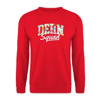 Dermatologenteam – Dermatologen-Pflegerin der Dermatologiepraxis - Unisex Pullover - Rot - Vorne - Alina (178cm) & Michal (187cm)