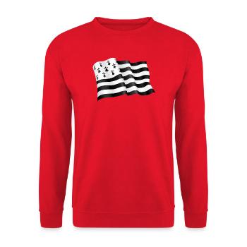 Bretonische Flagge - Unisex Pullover - Rot - Vorne - Alina (178cm) & Michal (187cm)
