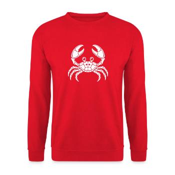 Süßes Skelett Krabbe Krebs Meer Cartoon Shirt - Unisex Pullover - Rot - Vorne - Alina (178cm) & Michal (187cm)