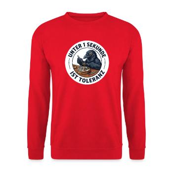 Uhrmacher Rabe & Unruh Design - Unisex Pullover - Rot - Vorne - Alina (178cm) & Michal (187cm)