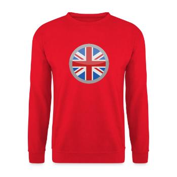 Flagge Großbritanniens - Unisex Pullover - Rot - Vorne - Alina (178cm) & Michal (187cm)