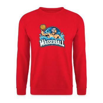 Wassersportheld Wasserball - Unisex Pullover - Rot - Vorne - Alina (178cm) & Michal (187cm)