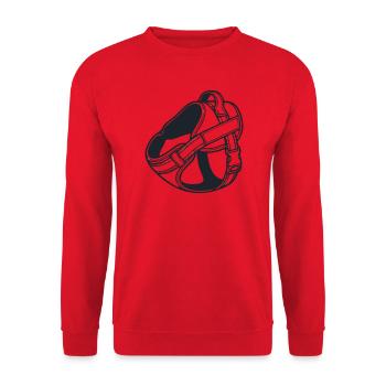 Hundegeschirr Brustgeschirr Icon - Unisex Pullover - Rot - Vorne - Alina (178cm) & Michal (187cm)