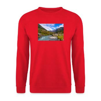Wilde Natur Norwegens - Unisex Pullover - Rot - Vorne - Alina (178cm) & Michal (187cm)