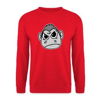Gorilla Tier Affe Wütend - Unisex Pullover - Rot - Vorne - Alina (178cm) & Michal (187cm)