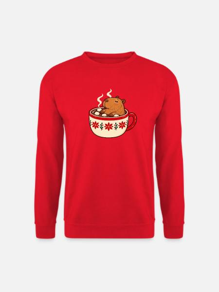 Kuschel-Bär im Kakao-Becher - Unisex Pullover - Rot