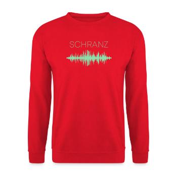Schranz Techno Geschenk - Unisex Pullover - Rot - Vorne - Alina (178cm) & Michal (187cm)