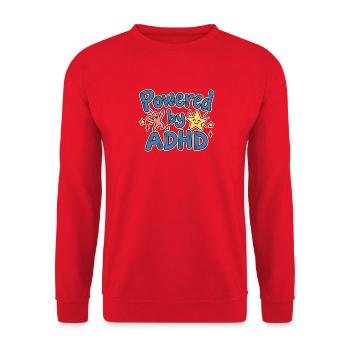 Gedankenantrieb - Unisex Pullover - Rot - Vorne - Alina (178cm) & Michal (187cm)