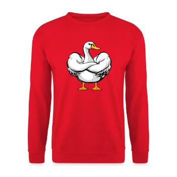 Schwan Gym - Unisex Pullover - Rot - Vorne - Alina (178cm) & Michal (187cm)