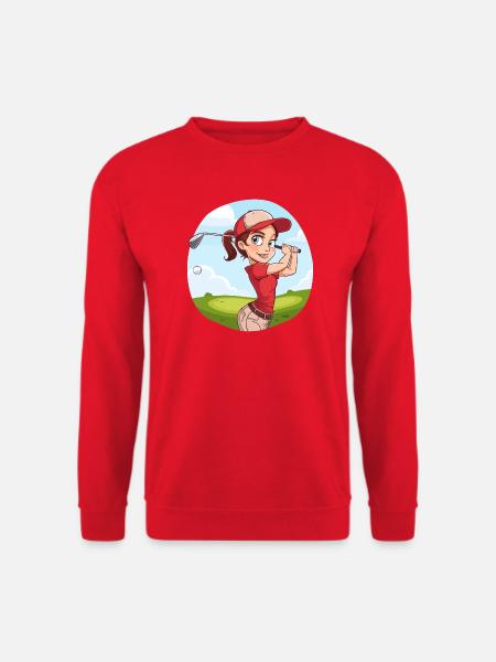 Golferin Cartoon - Unisex Pullover - Rot