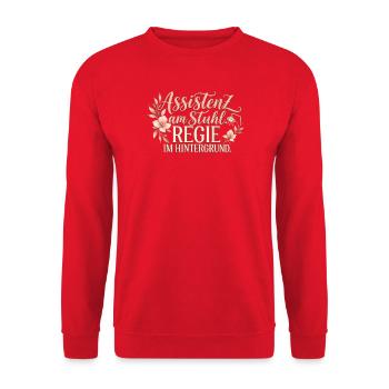 Zahnmedizinische Fachangestellte – Assistenz - Unisex Pullover - Rot - Vorne - Alina (178cm) & Michal (187cm)