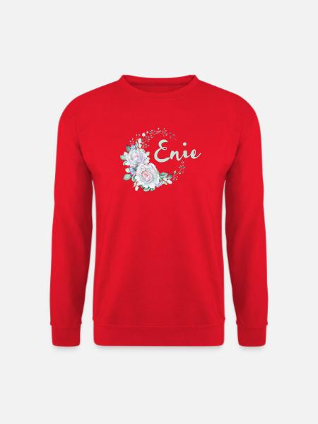 Blumenrahmen Enie - Unisex Pullover - Rot