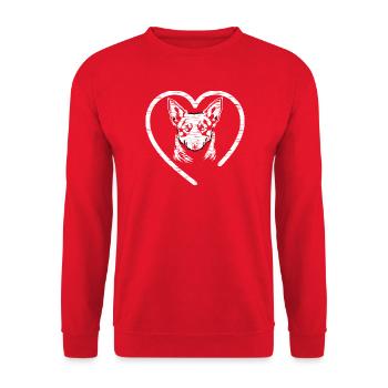 Australian Cattle Dog - Smarter Than The Fence - Unisex Pullover - Rot - Vorne - Alina (178cm) & Michal (187cm)
