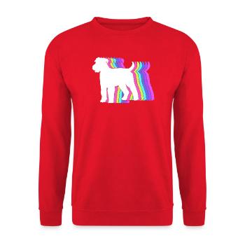 Wheaten Terrier - Unisex Pullover - Rot - Vorne - Alina (178cm) & Michal (187cm)