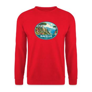 Erleben Sie Ravello in Italien Amalfiküste Reisen - Unisex Pullover - Rot - Vorne - Alina (178cm) & Michal (187cm)