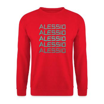 Alessio - Unisex Pullover - Rot - Vorne - Alina (178cm) & Michal (187cm)