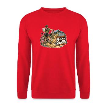Gravelbike Fahrer Schotter Abenteuer - Unisex Pullover - Rot - Vorne - Alina (178cm) & Michal (187cm)