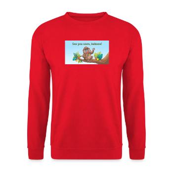 BIS BALD, PAVIAN. - Unisex Pullover - Rot - Vorne - Alina (178cm) & Michal (187cm)