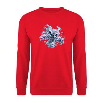 Nebelgeist - Monster unter dem Bett Party - Unisex Pullover - Rot - Vorne - Alina (178cm) & Michal (187cm)