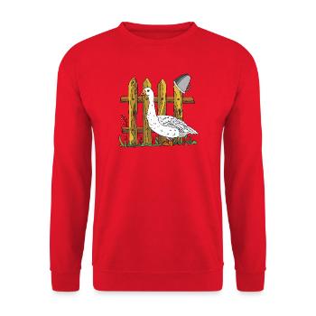 Gans - Unisex Pullover - Rot - Vorne - Alina (178cm) & Michal (187cm)