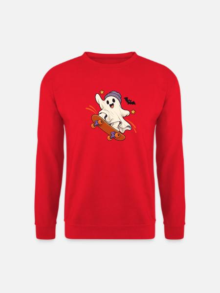Geist Skateboard Halloween - Unisex Pullover - Rot