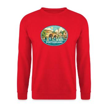 Entdecken Sie Portogruaro in Veneto Travel - Unisex Pullover - Rot - Vorne - Alina (178cm) & Michal (187cm)
