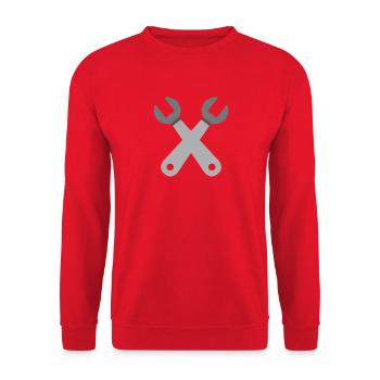 Querschlüssel - Unisex Pullover - Rot - Vorne - Alina (178cm) & Michal (187cm)
