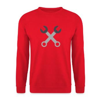 Querschlüssel - Unisex Pullover - Rot - Vorne - Alina (178cm) & Michal (187cm)
