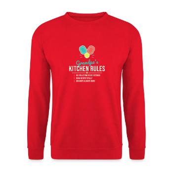 Grandpa's Kitchen Rules Tee - Unisex Pullover - Rot - Vorne - Alina (178cm) & Michal (187cm)