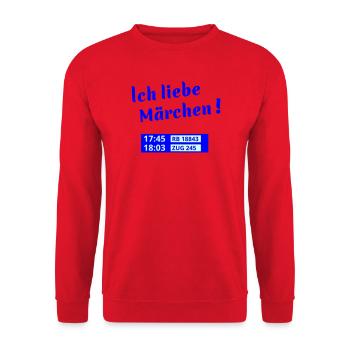 Märchen Bahn - Unisex Pullover - Rot - Vorne - Alina (178cm) & Michal (187cm)