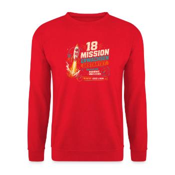 18 Geburtstag Volljährig Geschenk Erwachsen Humor - Unisex Pullover - Rot - Vorne - Alina (178cm) & Michal (187cm)