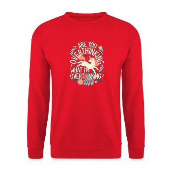 Gedankenkarussell - Unisex Pullover - Rot - Vorne - Alina (178cm) & Michal (187cm)
