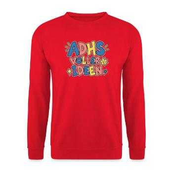 Voller Ideen - Unisex Pullover - Rot - Vorne - Alina (178cm) & Michal (187cm)