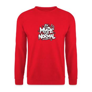 Zu Müde Für Normal – Graffiti Shirt - Unisex Pullover - Rot - Vorne - Alina (178cm) & Michal (187cm)
