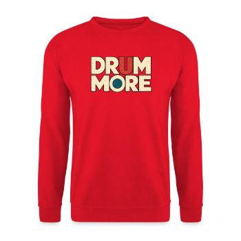 DRUM MORE - Unisex Pullover - Rot - Vorne - Alina (178cm) & Michal (187cm)