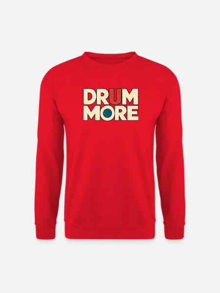 DRUM MORE - Unisex Pullover - Rot