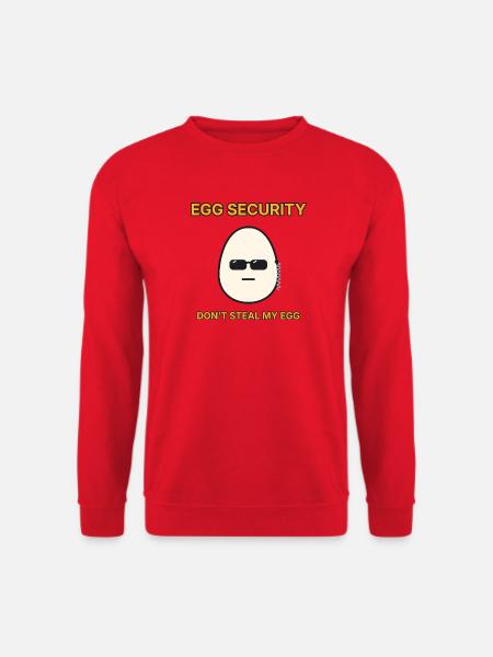 Egg Security – Ei Bodyguard lustiger Spruch - Unisex Pullover - Rot
