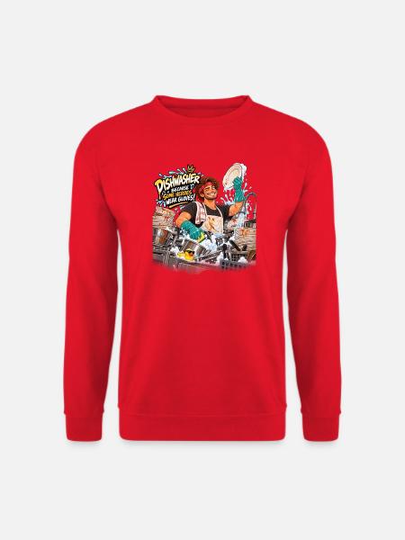 Hero Dishwasher Grüne Handschuhe - Unisex Pullover - Rot