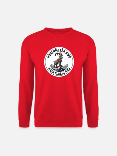 Trailrunning-Shirt Höhenmeter Steinbock - Unisex Pullover - Rot