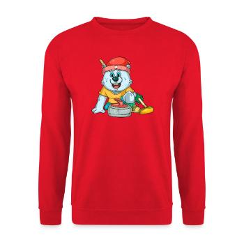 Eisbären Curling - Unisex Pullover - Rot - Vorne - Alina (178cm) & Michal (187cm)