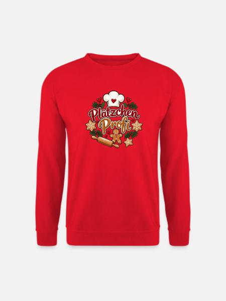 Plätzchen Profi – Weihnachtsbäcker Geschenk - Unisex Pullover - Rot