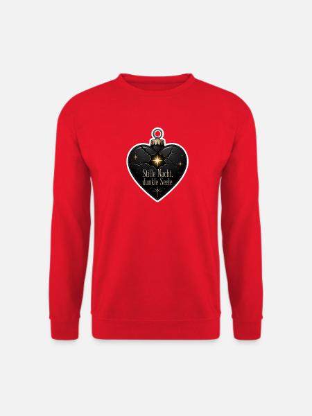 Stille Nacht dunkle Seele Weihnachtskugel Gothic - Unisex Pullover - Rot
