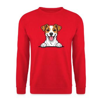 Jacky Terrier - Unisex Pullover - Rot - Vorne - Alina (178cm) & Michal (187cm)
