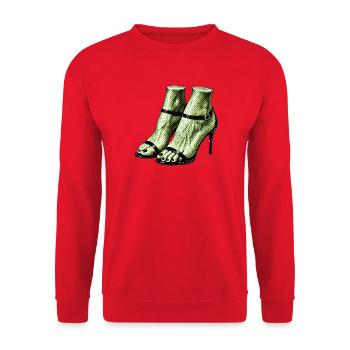 UMWERFEND WUNDERSCHÖN - Unisex Pullover - Rot - Vorne - Alina (178cm) & Michal (187cm)