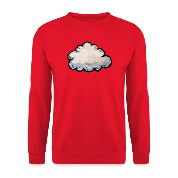 Pastel Cloud Aquarellgrafik - Unisex Pullover - Rot - Vorne - Alina (178cm) & Michal (187cm)