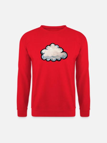 Pastel Cloud Aquarellgrafik - Unisex Pullover - Rot